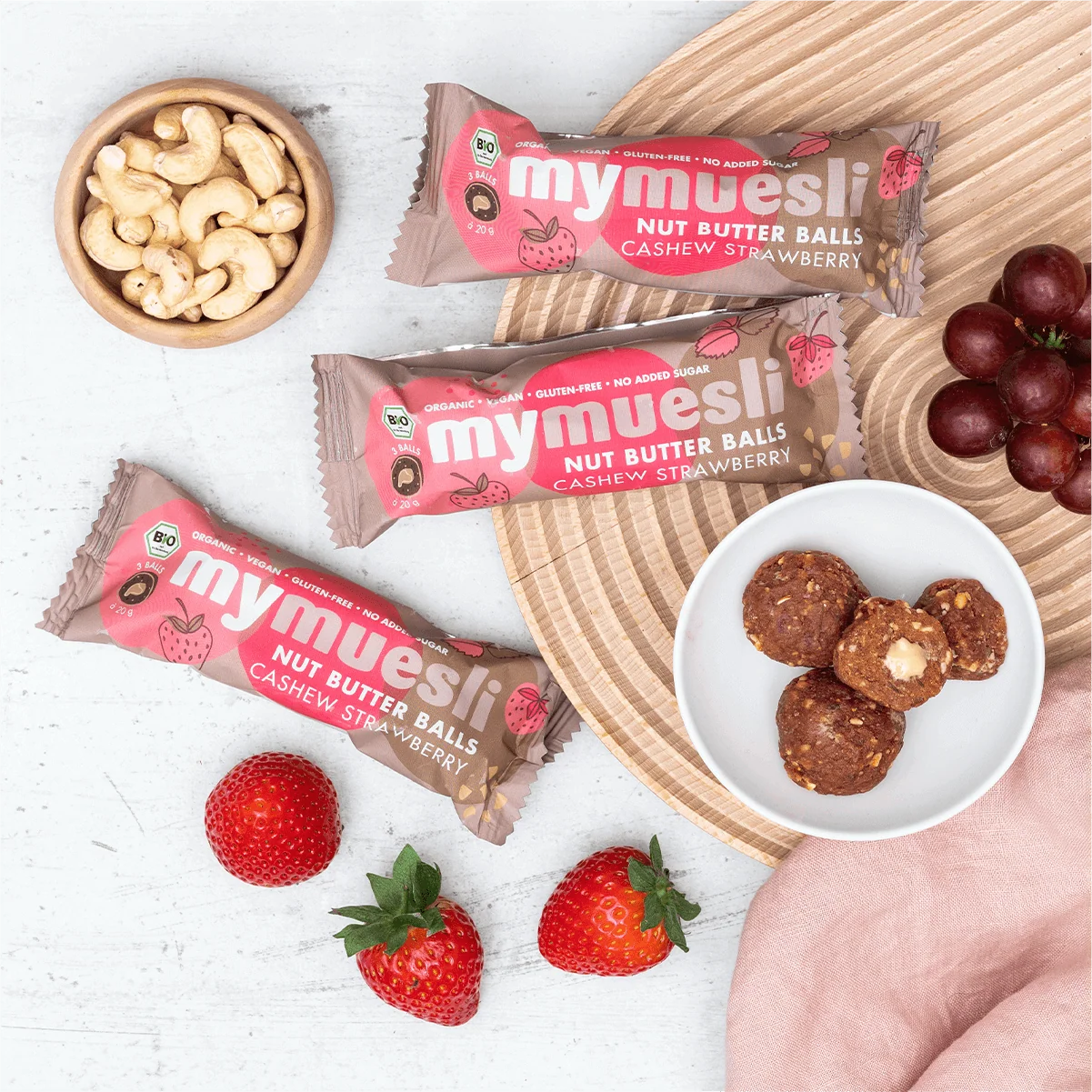 7x3 Nut Butter Balls Cashew Strawberry - Image 4