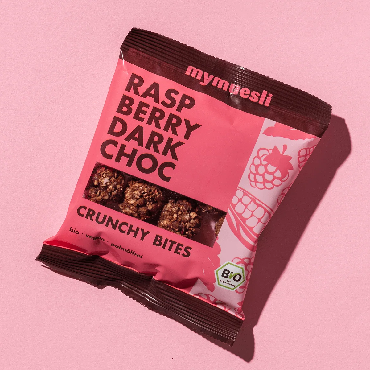 Raspberry Dark Choc Crunchy Bites 10er Tray - Image 3